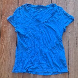 Women's Blue V-Neck T-Shirt